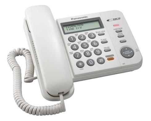 Panasonic KX-TS2358RUW (белый) {АОН,Caller ID,ЖКД,блокировка набора,выключение микрофона,кнопка 