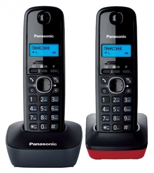 Panasonic KX-TG1612RU3 {Доп трубка в комплекте,АОН, Caller ID,12 мелодий звонка,поиск трубки}