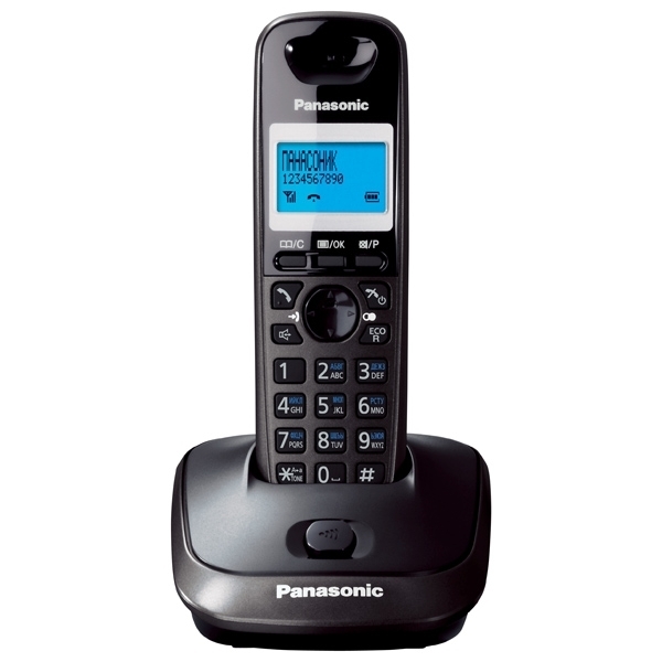 Радиотелефон Panasonic KX-TG2511RUT, темно-серый металлик/черный