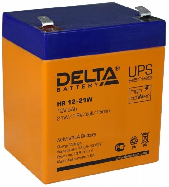 Аккумуляторная батарея для ИБП Delta HR 12-21 W 12В 5Ач
