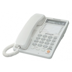 Телефон проводной Panasonic KX-TS2365RUW, белый