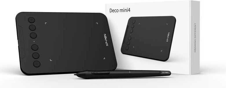 Графический планшет XP-PEN Deco Mini 4, черный (DECOMINI4)