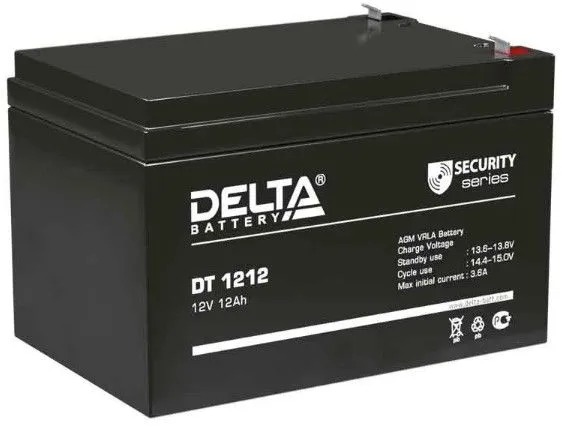 Батарея для ИБП Delta DT 1212 12В 12Ач, черный