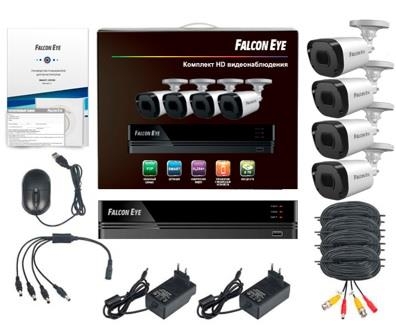 Комплект видеонаблюдения FALCON EYE 4CH + 4CAM KIT FE-2104MHD KIT SMART, белый
