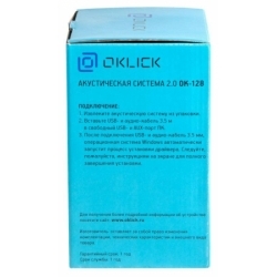 Колонки Oklick OK-128 2.0, черный (417560)
