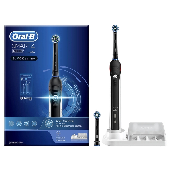 Зубная щетка электрическая Oral-B Smart 4 4000N черный