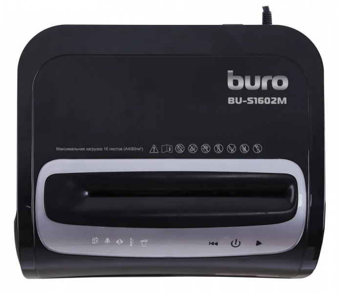 Шредер Buro Office BU-S1602M, черный (OS1602MI)