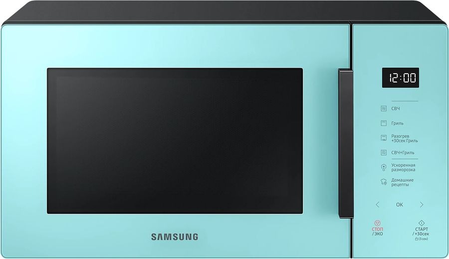 Микроволновая Печь Samsung MG23T5018AN/BW 23л. 800Вт, мятный/черный