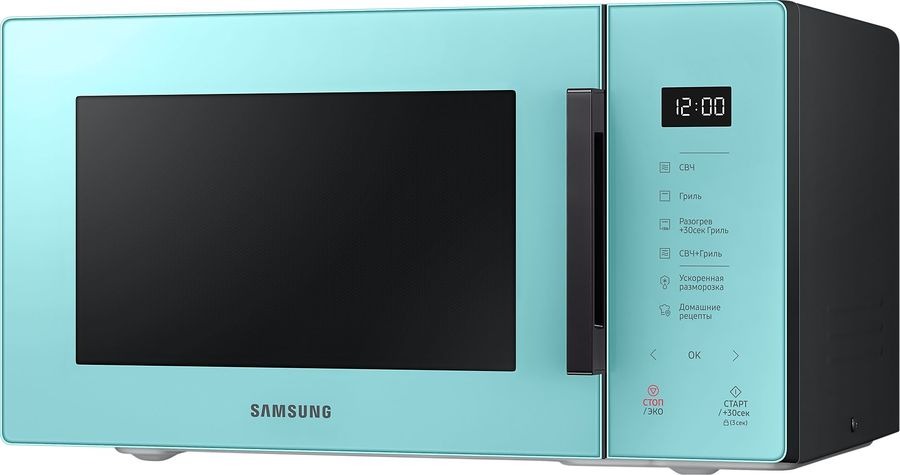 Микроволновая Печь Samsung MG23T5018AN/BW 23л. 800Вт, мятный/черный