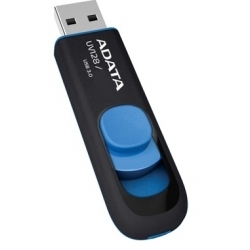 Флэш-накопитель ADATA USB3 128GB BLACK AUV128-128G-RBE, черный 