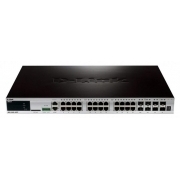 D-Link DGS-3420-28TC/B1A PROJ Управляемый стекируемый коммутатор 3 уровня с 20 портами 10/100/1000Base-T, 4 комбо-портами 100/1000Base-T/SFP и 4 портами 10GBase-X SFP+