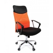 Офисное кресло Chairman 610 Россия  15-21 черный + TW оранжевый/CMet (7021400)