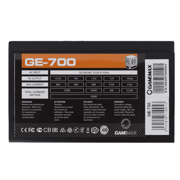 Блок питания GameMax GE-700 700W