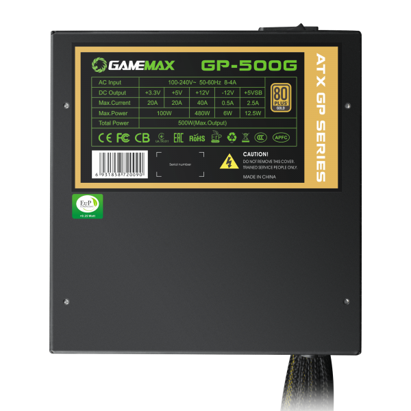 Блок питания GameMax GP-500G 500W (80+GOLD)