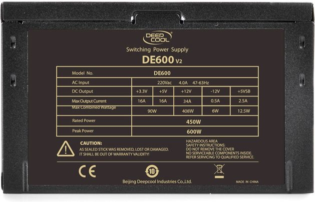 Блок питания DeepCool Explorer DE600 V2 600W