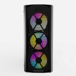 Корпус Powercase Rhombus X3 Mesh LED, ATX, без БП, черный (CMRMX-L3)