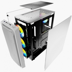 Корпус Powercase Mistral Z4 White TG, ATX, без БП, белый (CMIZW-L4)