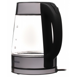 Чайник электрический Starwind SKG3311 1.8л. 2200Вт черный/серебристый (корпус: стекло)