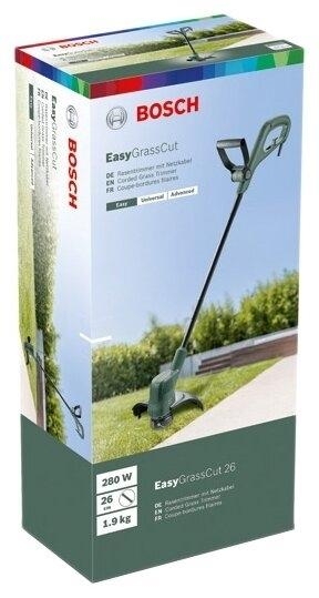 Bosch EasyGrassCut 26 [06008C1J00] Триммер { 280Вт, ширина скашивания 26 см, 1.9 кг }