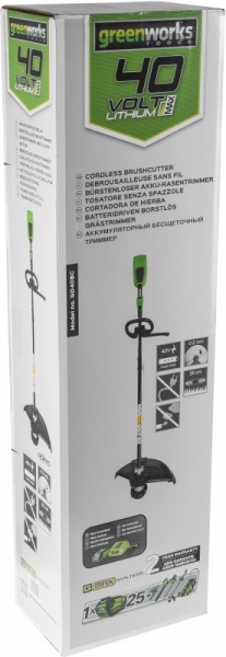 Триммер аккумуляторный Greenworks G-MAX 40V GD40BC (без АКБ и ЗУ)