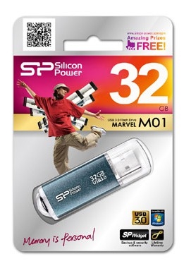 Флеш Диск Silicon Power 32Gb Marvel M01 SP032GBUF3M01V1B USB3.0, синий