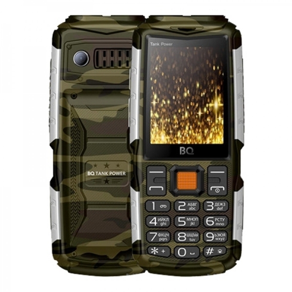 Мобильный телефон BQ 2430 Tank Power, камуфляжно-серебристый (85955788)