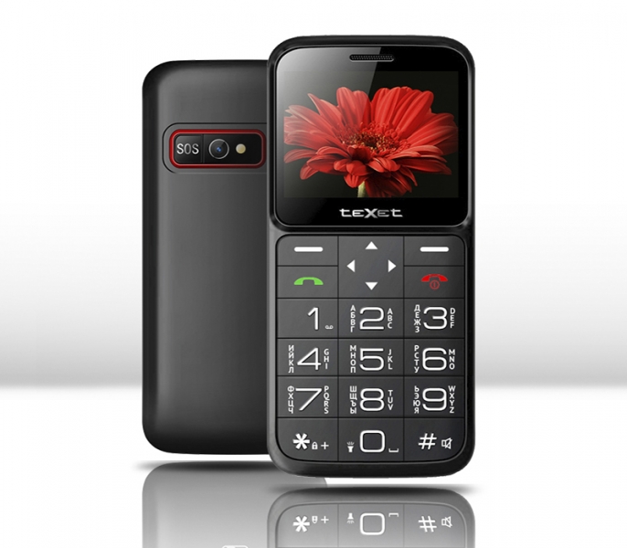 Мобильный телефон TEXET TM-B226, черно-красный (126666)