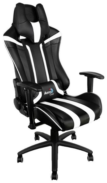 Компьютерное кресло AeroCool AC120 AIR-BW черный/белый