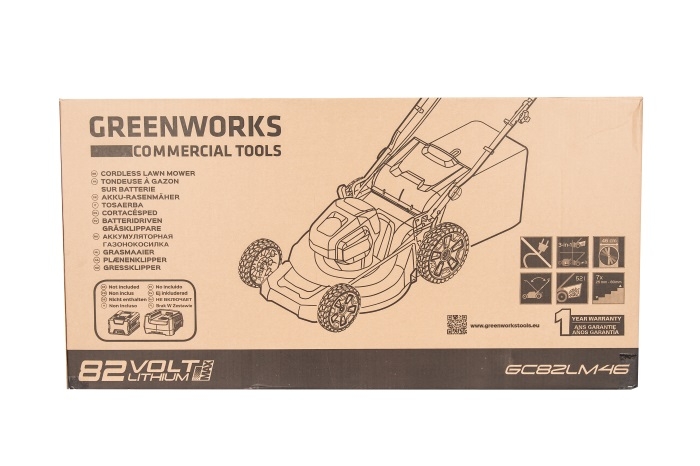 Газонокосилка аккумуляторная Greenworks 82V GD82LM46 (2502407) (без АКБ и ЗУ)