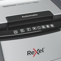 Шредер Rexel Optimum AutoFeed 100X, черный (2020100XEU)