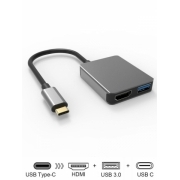 Кабель VCOM USB3.1 CM-HDMI CU454, черный 
