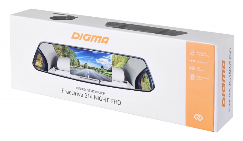 Видеорегистратор Digma FreeDrive 214 NIGHT FHD, черный 