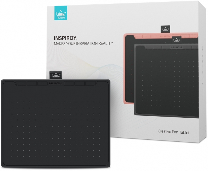 Графический планшет huion Inspiroy RTS-300, розовый