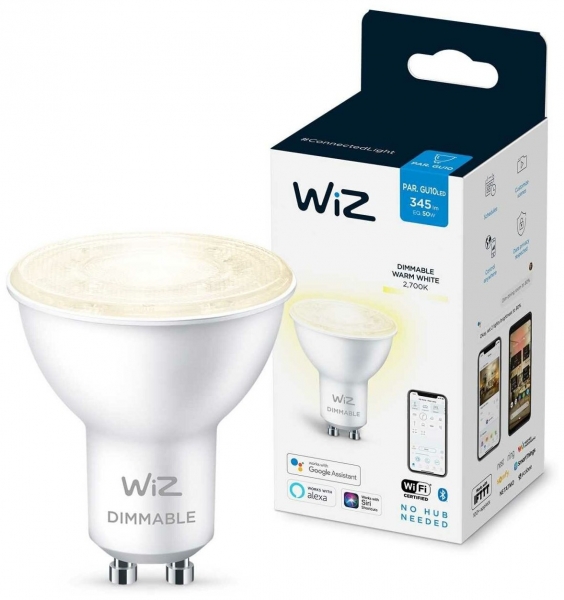 Лампа светодиодная WiZ Wi-Fi BLE 50W GU10 927 DIM 1PF/6 (929002448102)