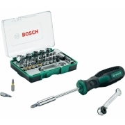 Мини-набор насадок-бит с ключом-трещоткой и ручной отверткой Bosch 2607017331