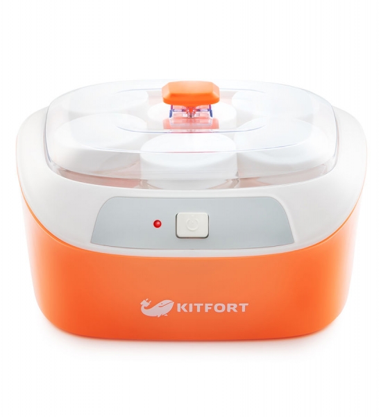 Йогуртница Kitfort КТ-2020 170мл, белый/оранжевый 