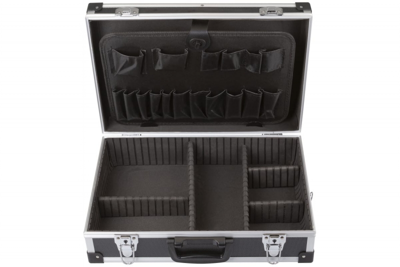 Ящик для инструмента FIT пластиковый усиленный алюминием черный 65633