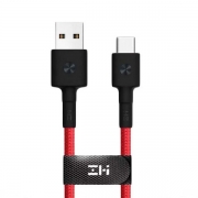 Кабель USB/Type-C Xiaomi ZMI 200 см 3A Материал оплетки нейлон/кевлар (AL431) красный