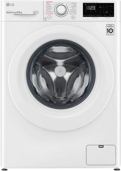 Стиральная машина LG Electronics/ Узкая стиральная машина с технологией AI DD, 600 x 850 x 475,8,5кг, белый