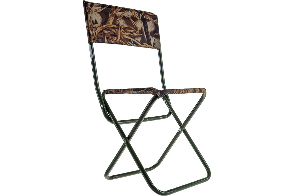 Туристический складной стул со спинкой Следопыт 350х470х810мм, камыш PF-FOR-S19