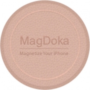 Магнитное крепление SwitchEasy MagDoka Mounting Disc для зарядного устройства Apple MagSafe. Совместим с Apple iPhone 13&12&11. Внешняя отделка: полиуретан. Цвет: розовый