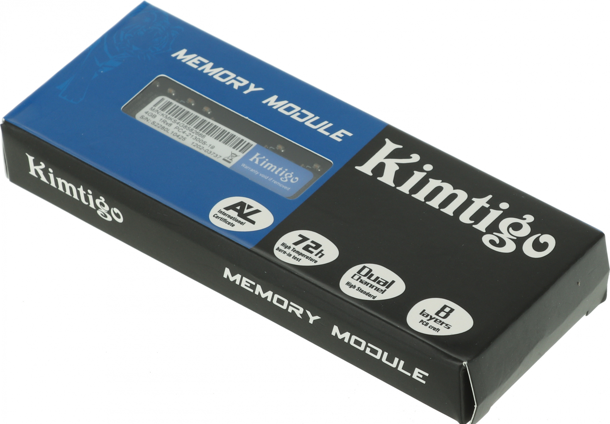 Память KIMTIGO DDR4 4Gb 2666MHz PC4-21300 (KMKS4G8582666)