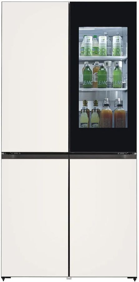 Холодильник LG GR-X24FQEKM бежевый/черный (трехкамерный)