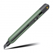 Технический нож "Home Series Green" Deli HT4009L  ширина лезвия 9мм, эксклюзивный дизайн, корпус из высококачественного софттач пластика