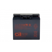Battery CSB series GP, GP12170 B3, voltage 12V, capacity 17Ah (discharge 20 hours), max. discharge current (5 sec.) 230A, short circuit current 532A, max. charge current 5.1A, lead-acid type AGM, terminals B3, for nut and bolt M6, LxWxH 181x76.2x167mm., weight 5.5kg., service life 5 years.