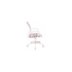 Кресло детское Бюрократ BUROKIDS 1 W мультиколор красные губы крестов. пластик пластик белый