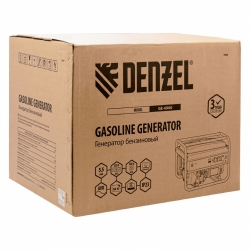 Генератор бензиновый GE 6900, 5.5 кВт, 220 В/50 Гц, 25 л, ручной старт Denzel