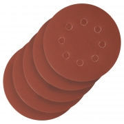 Круг абразивный на ворсовой подложке под "липучку", перфорированный, P 500, 125 мм, 5 шт Сибртех