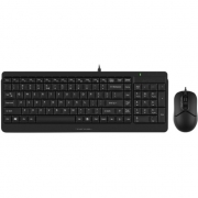 Клавиатура + мышь A4Tech черный (F1512 BLACK)