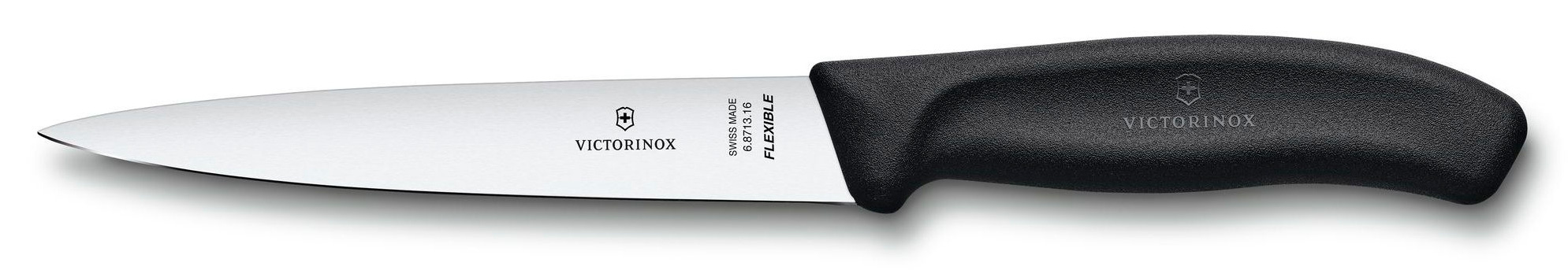 Нож кухонный Victorinox Swiss Classic (6.8713.16B) стальной филейный лезв.160мм прямая заточка черный блистер